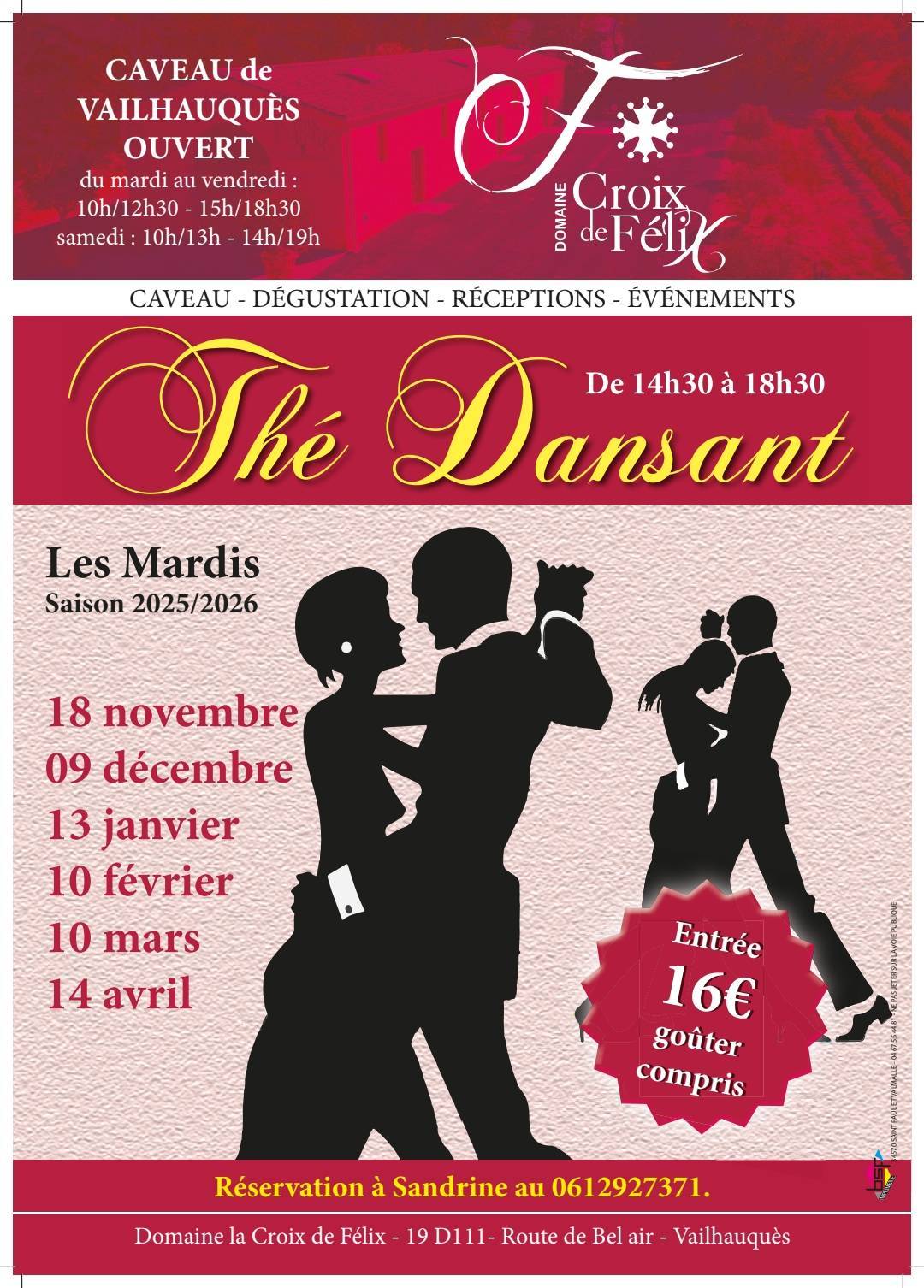 Thés dansants au domaine Croix de Félix