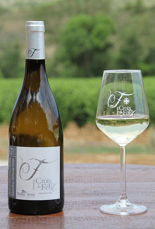 Excellent vin blanc Vermentino du Domaine Croix de Félix à Vailhauquès