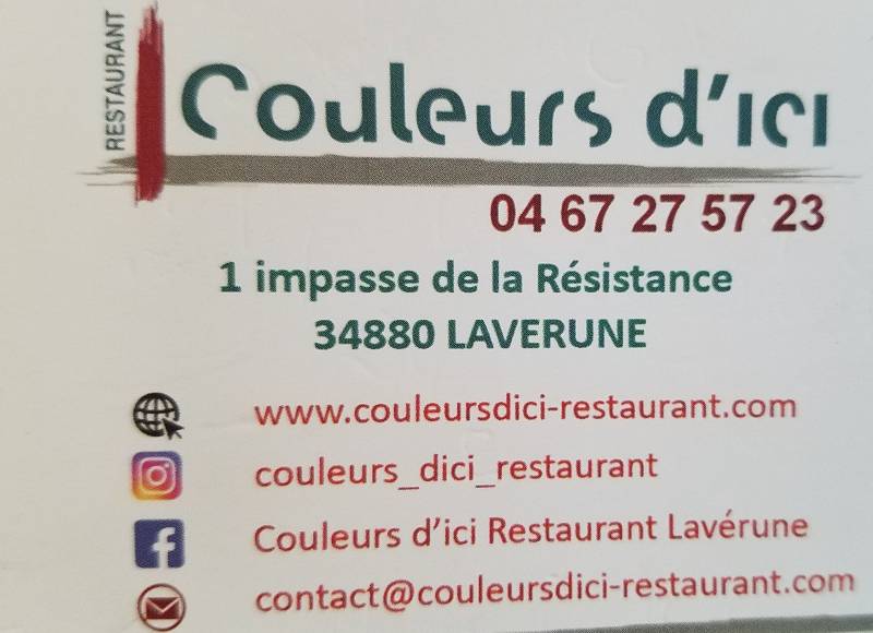 Restaurant Lavérune Couleurs D'ici