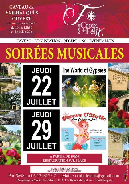 Soirées Concert du 22 et du 29 Juillet